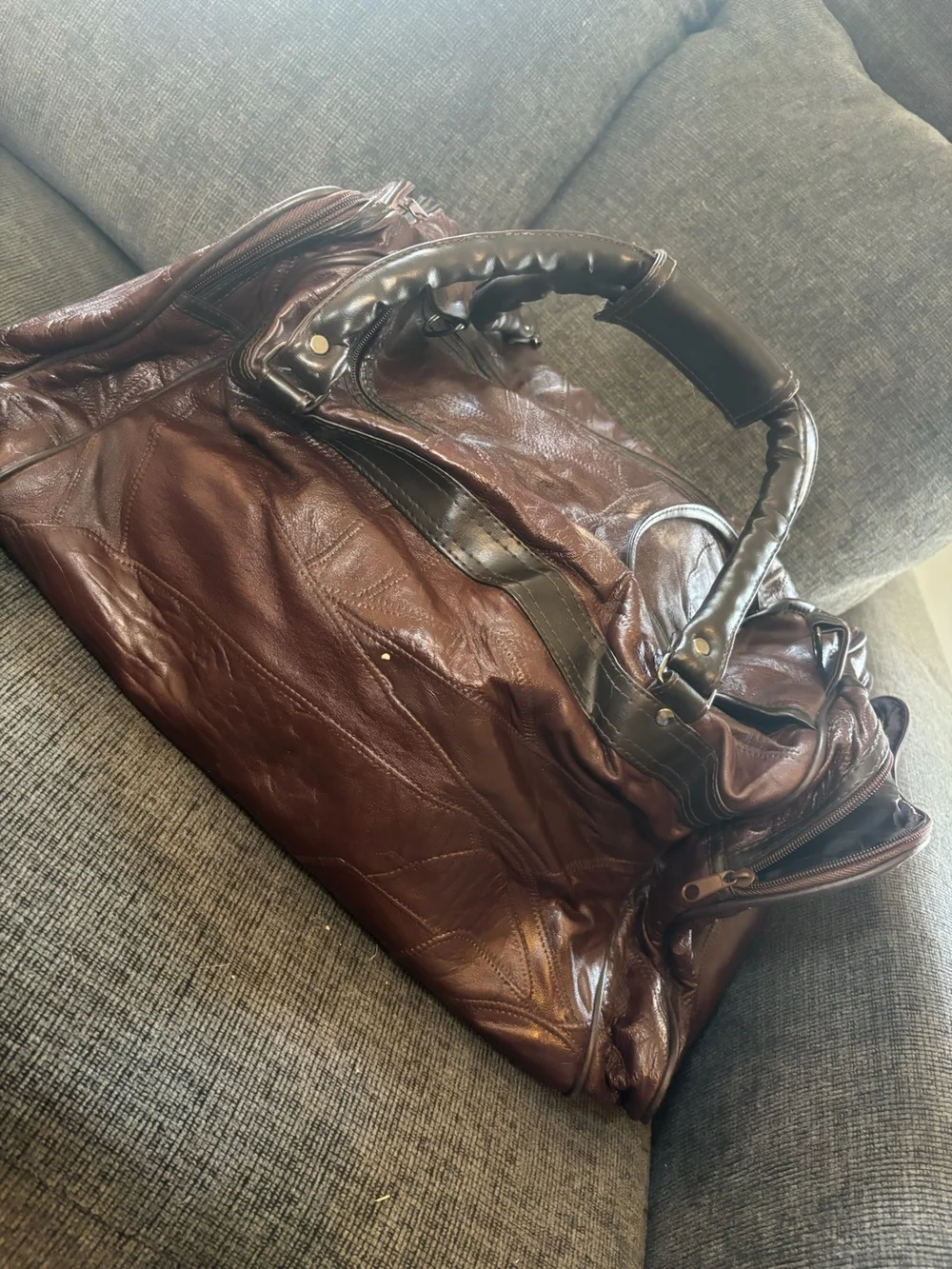 1 NWT Brown/ 1 NWOT Black Leather Weekender Duffel Bag - Genuine Leather